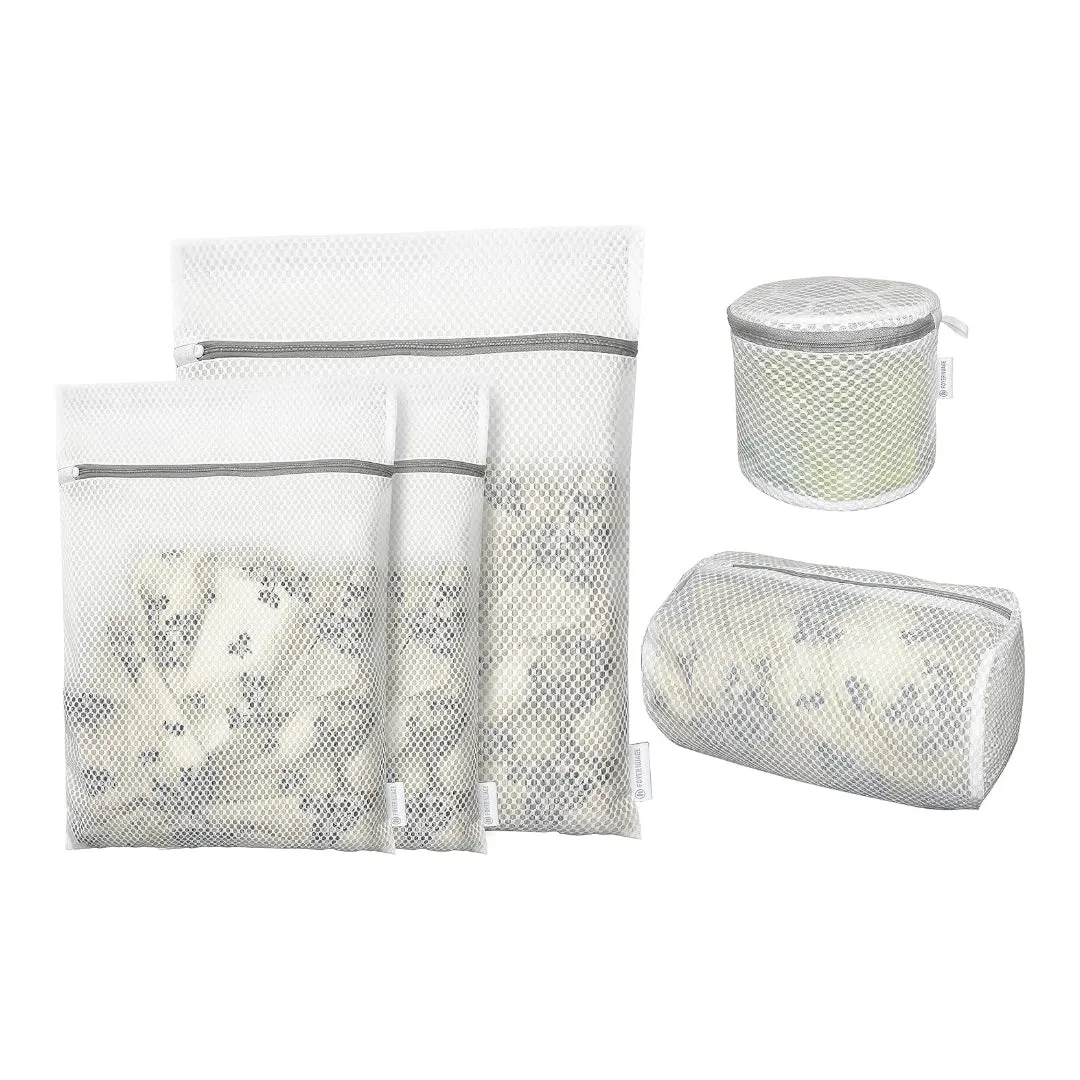 2 4 5 Pcs Mesh Laundry Bags, Travel Organiser, Closet Storage with Protective Zipper