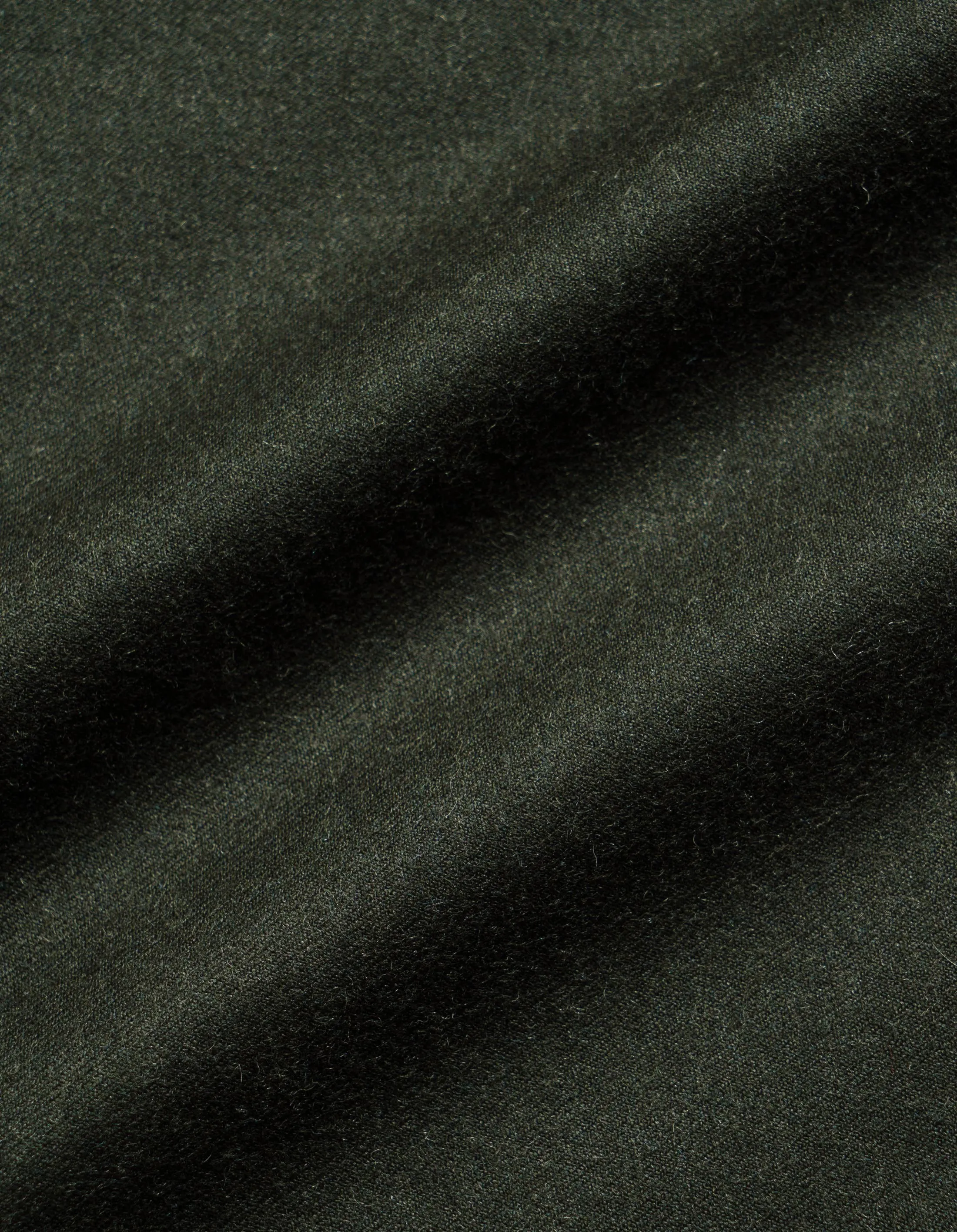 6058 Asymmetrical Wool Pleated Pants Dark Olive