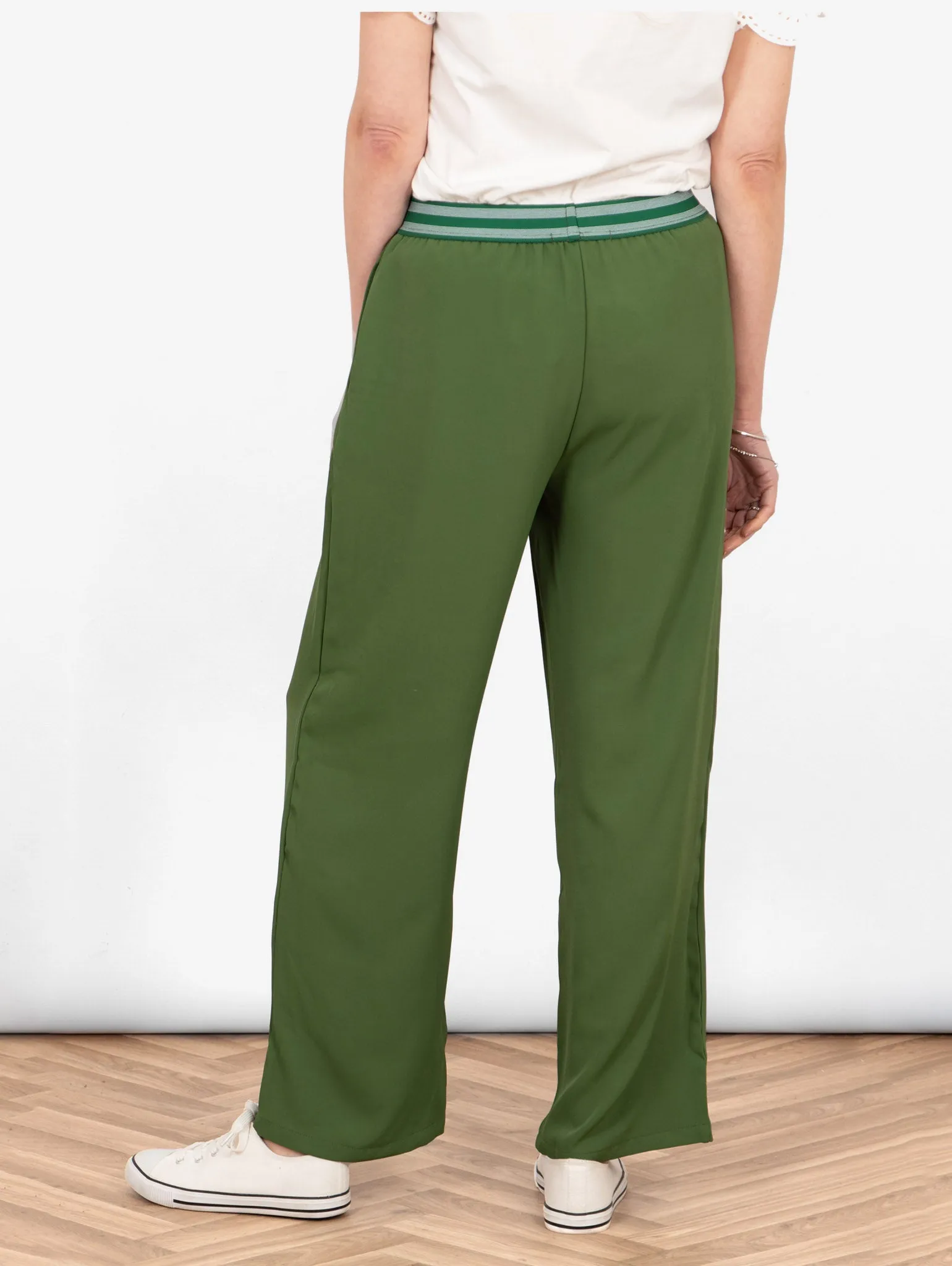 Amber Wide Leg Trousers - Khaki