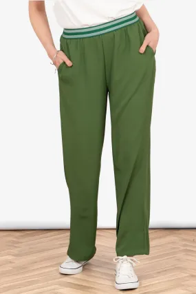 Amber Wide Leg Trousers - Khaki