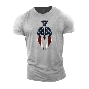 American Flag Spartan Cotton T-Shirt