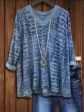 Animal Print Versatile Casual Top