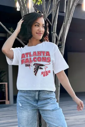 ATLANTA FALCONS GAMEDAY GOALS BOXY FIT WOMEN'S CROP TEE
