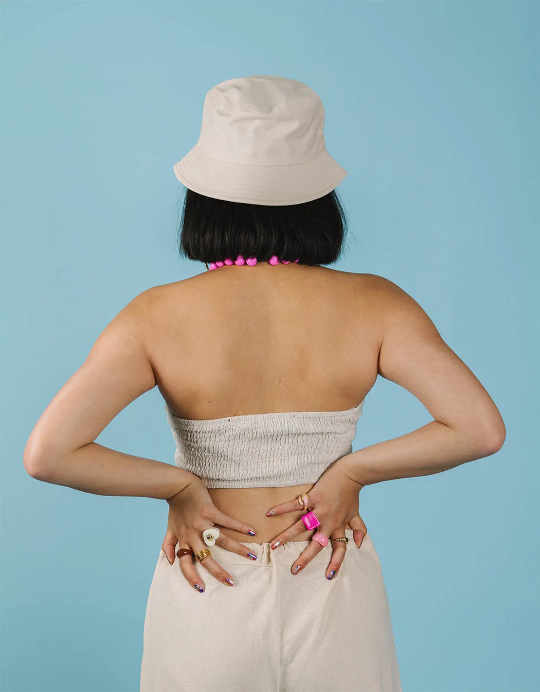 Bandeau tie knot top