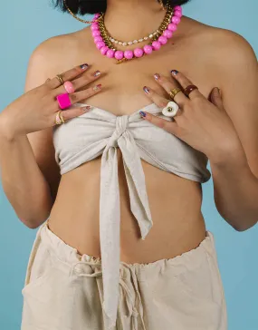 Bandeau tie knot top