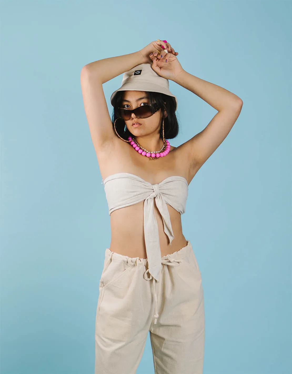 Bandeau tie knot top