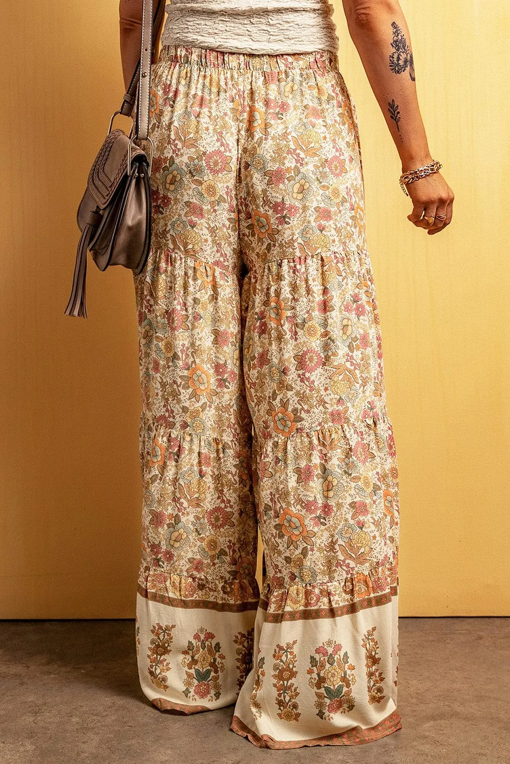 Boho Blossom Patchwork Palazzo Trousers