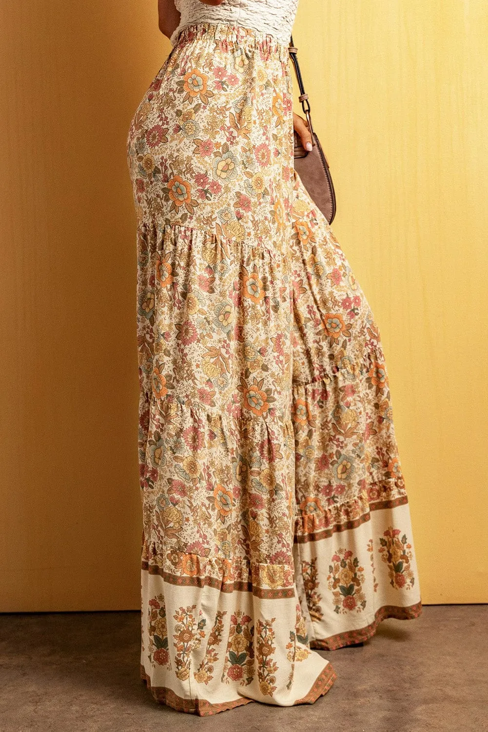 Boho Blossom Patchwork Palazzo Trousers