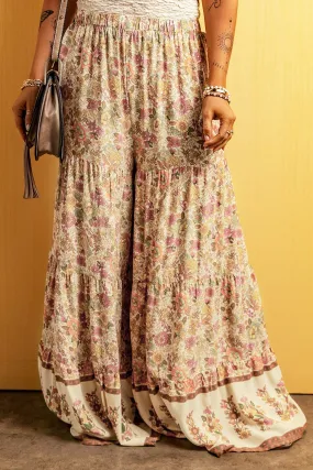 Boho Blossom Patchwork Palazzo Trousers