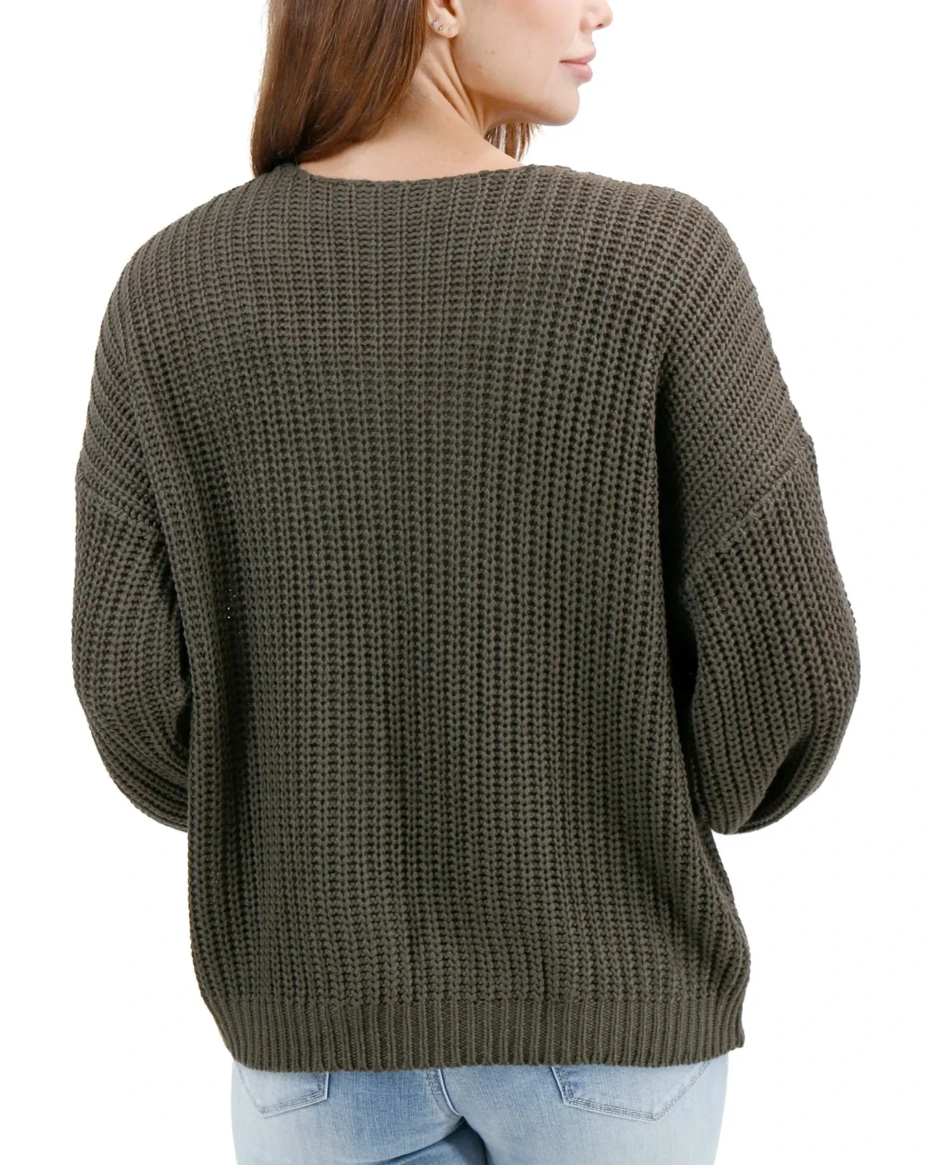 Boyfriend Slouchy Olive Knit Sweater