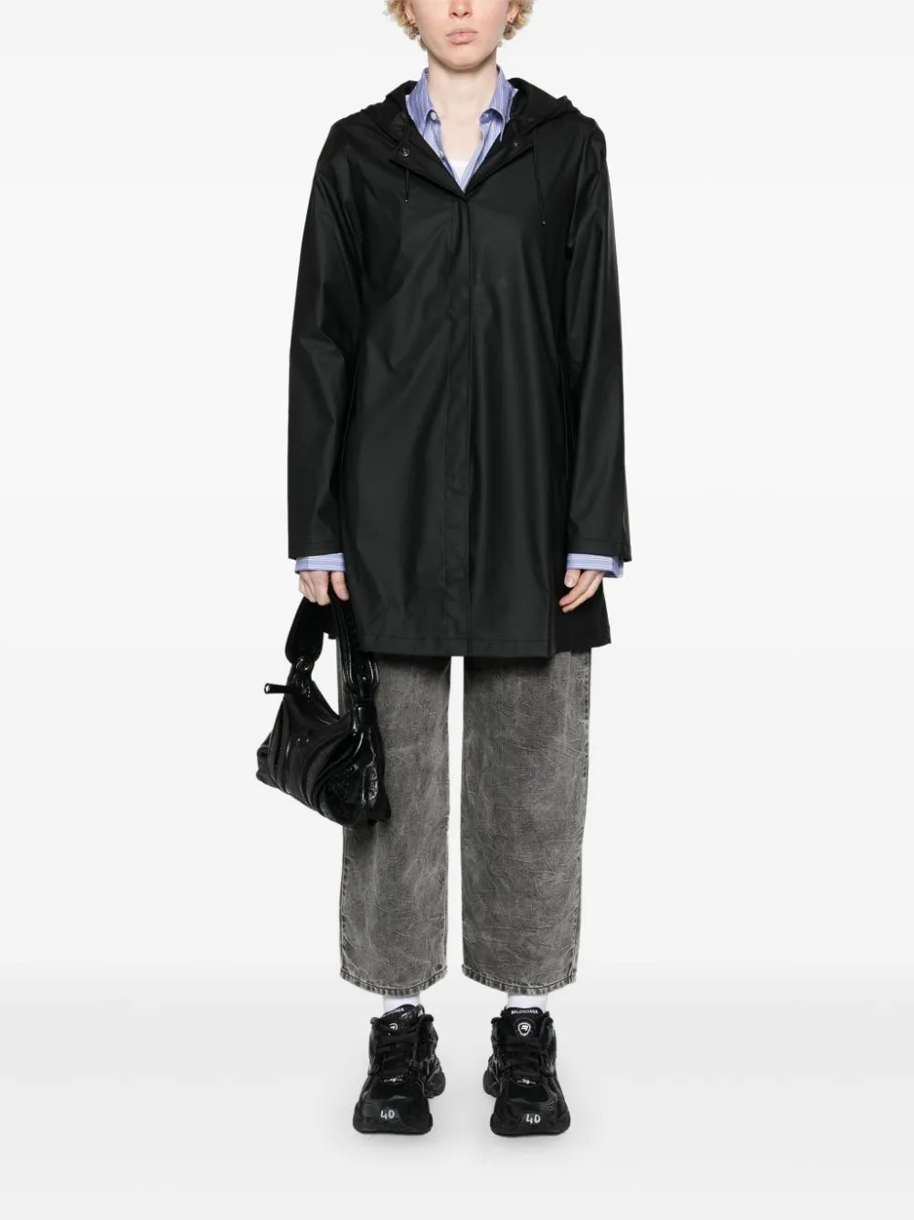 button-up hooded parka
