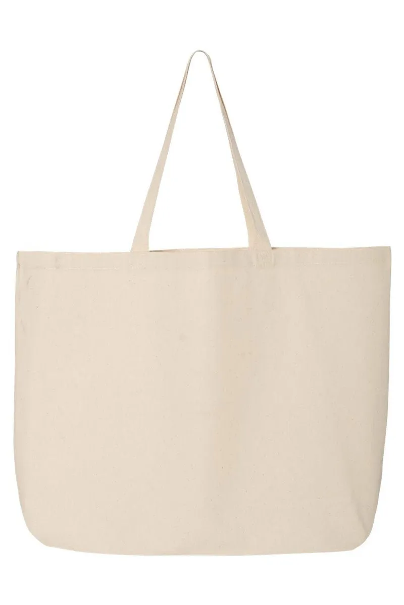 Christmas Ribbon Coquette Bow Canvas Jumbo Tote