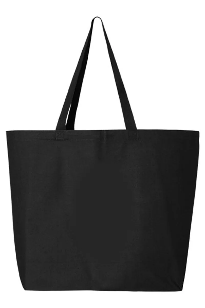 Christmas Ribbon Coquette Bow Canvas Jumbo Tote