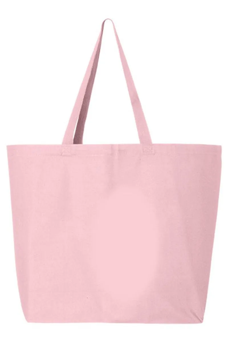 Christmas Ribbon Coquette Bow Canvas Jumbo Tote