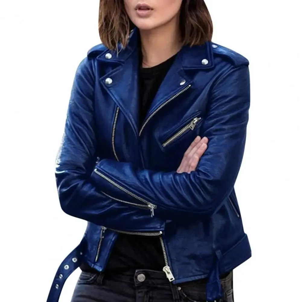 Classic Motorbike Biker Jacket Women's Outfit