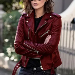 Classic Motorbike Biker Jacket Women's Outfit