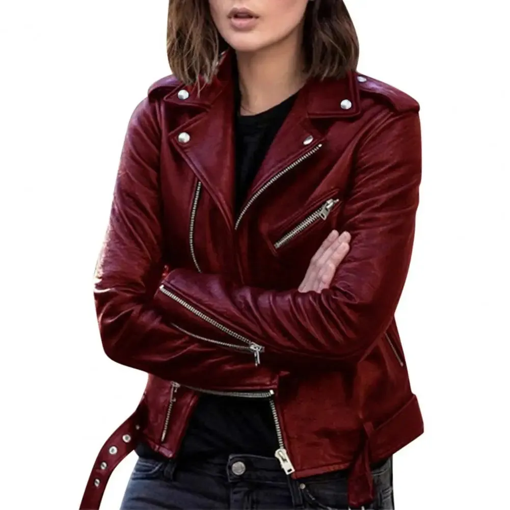 Classic Motorbike Biker Jacket Women's Outfit