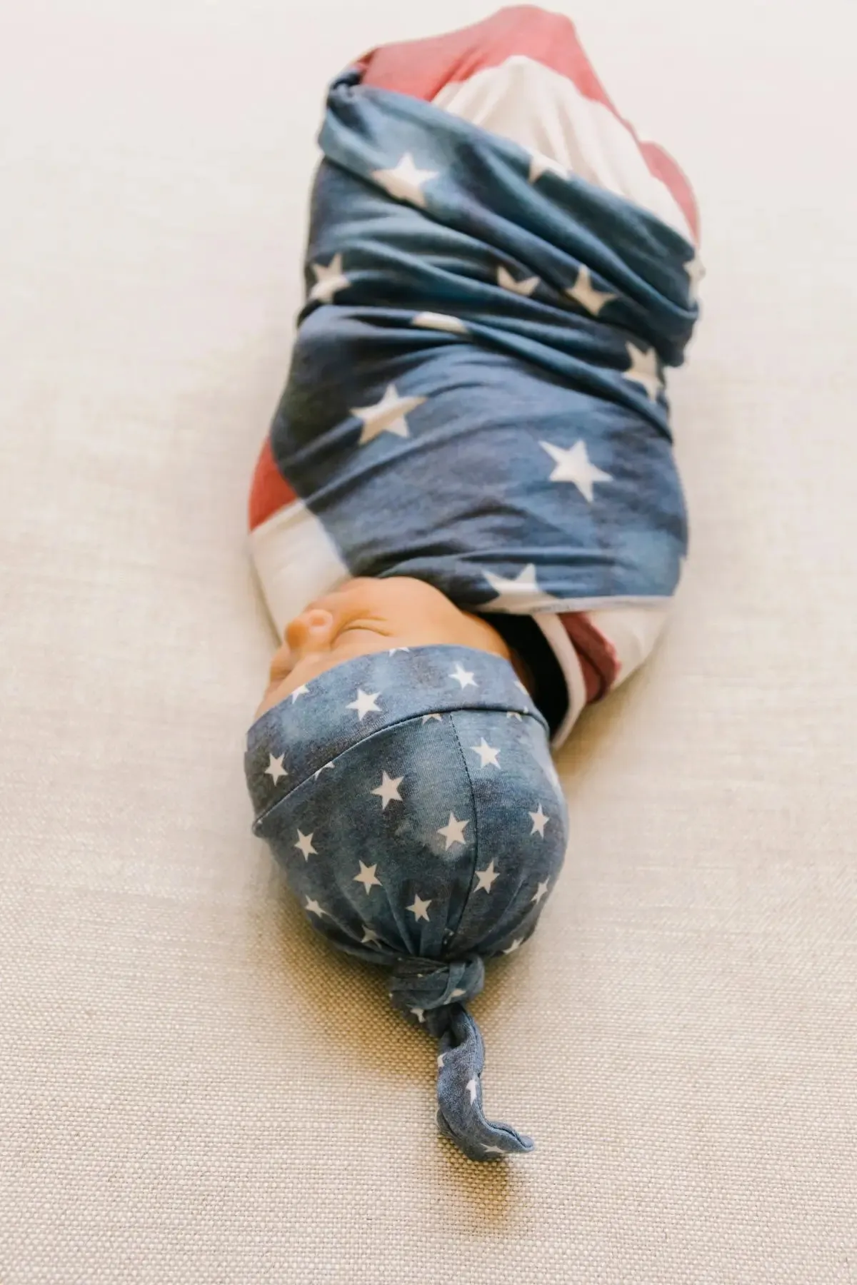 Copper Pearl Top Knot Hat / Patriot
