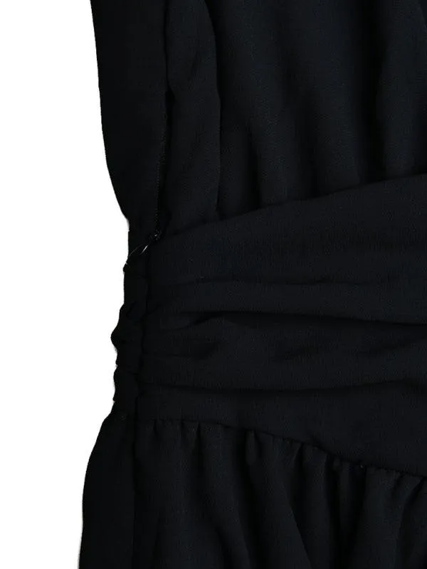 Elegant Lotus Leaf Lapel Dress for Fashion-Forward Women