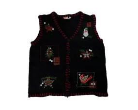 Flannel Patch Work-Medium Christmas Sweater
