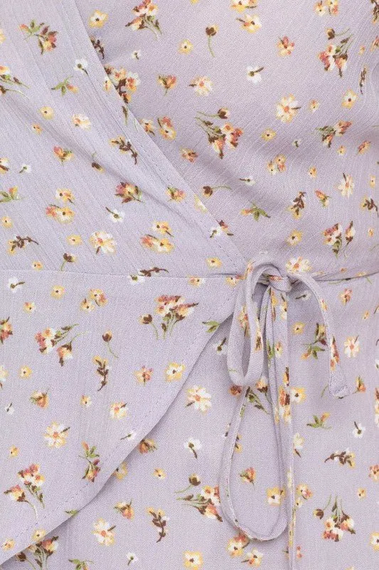 Floral Wrap Top