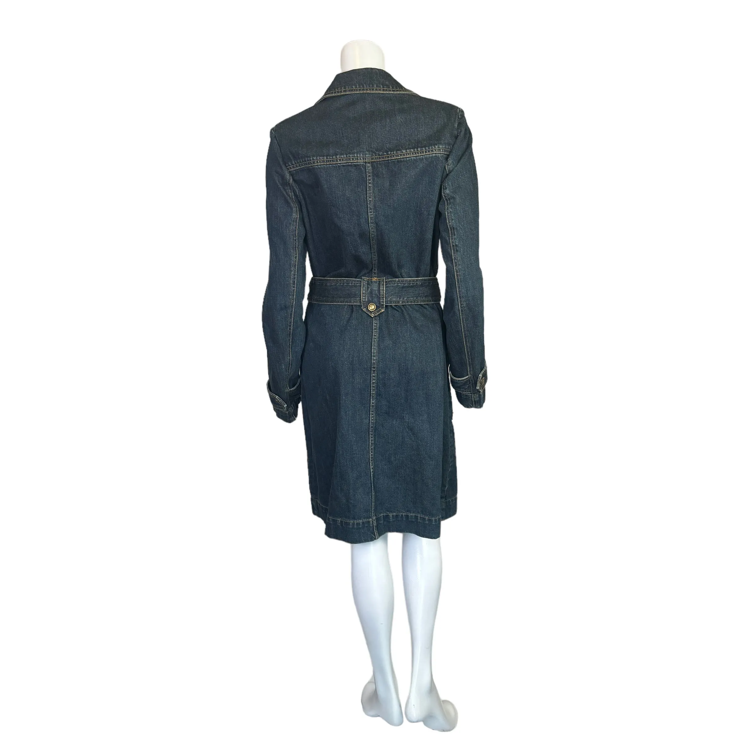 Free People | Women's Blue Denim Trench Coat | Size: M