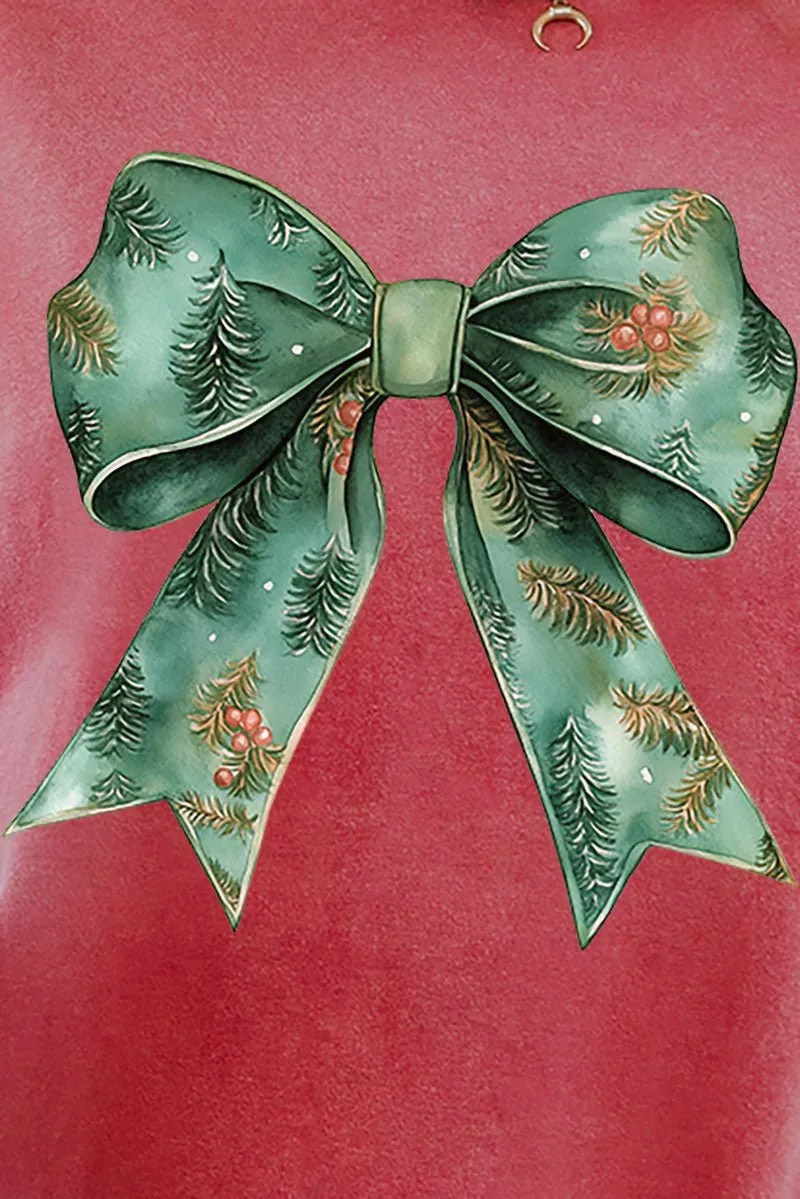 Garland Green Coquette Bow Comfort Colors Adult Ring-Spun Cotton Tee