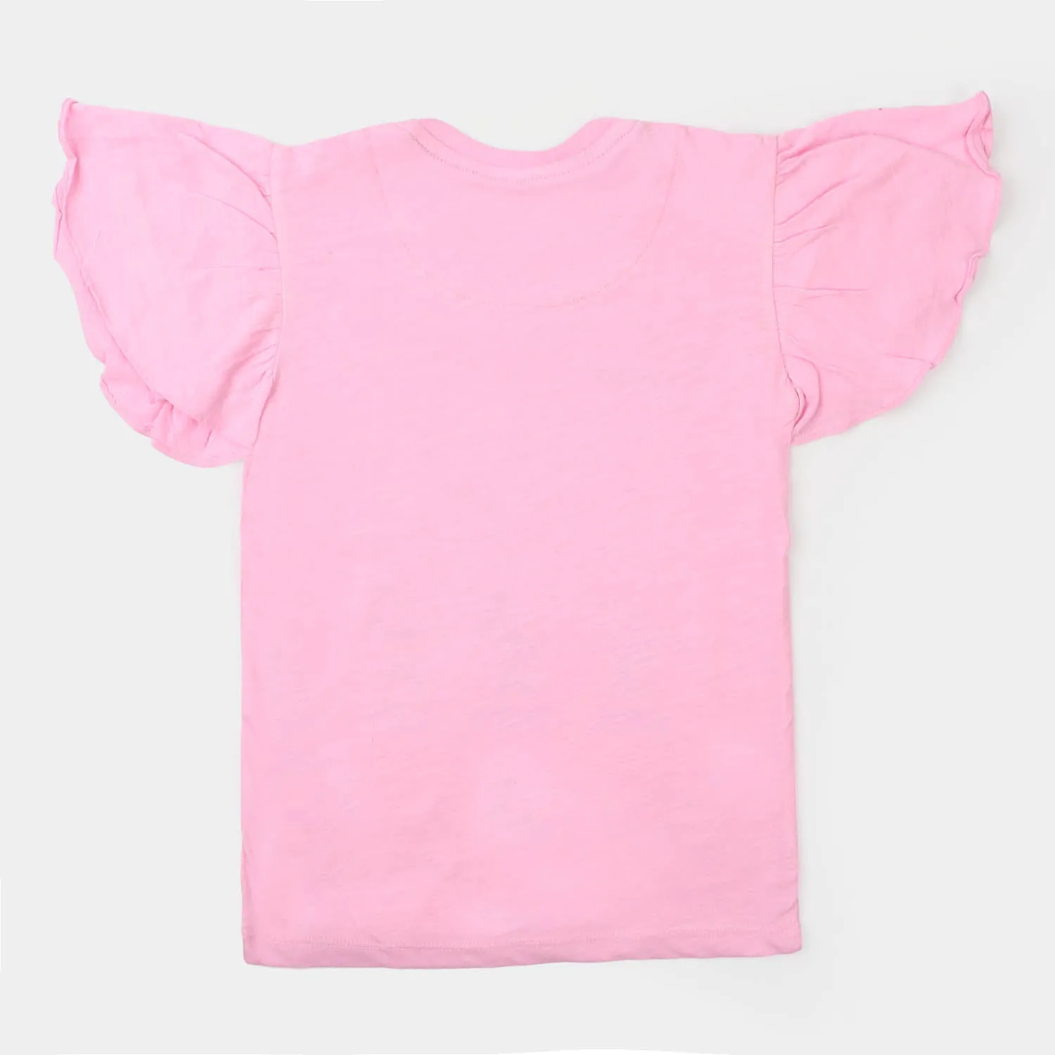 Girls Cotton Jersey T-Shirt Let's Draw - Light pink