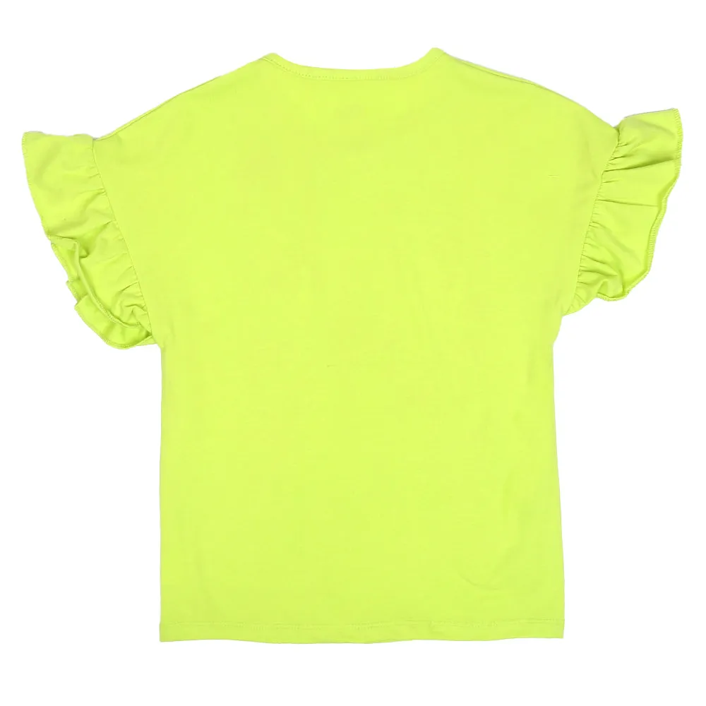 Girls T-Shirt Tropical Birds - A.lime