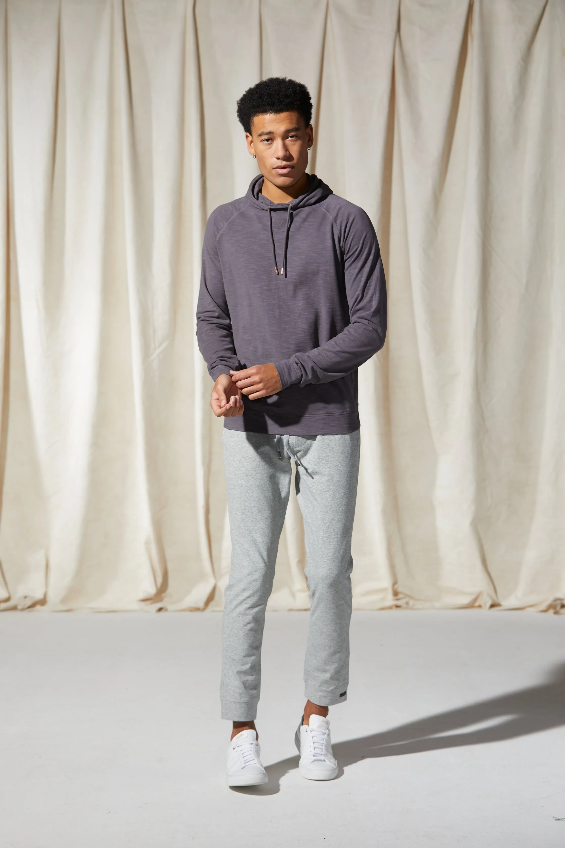 Good Man Brand LS Hoodie Soft Slub - Magnet