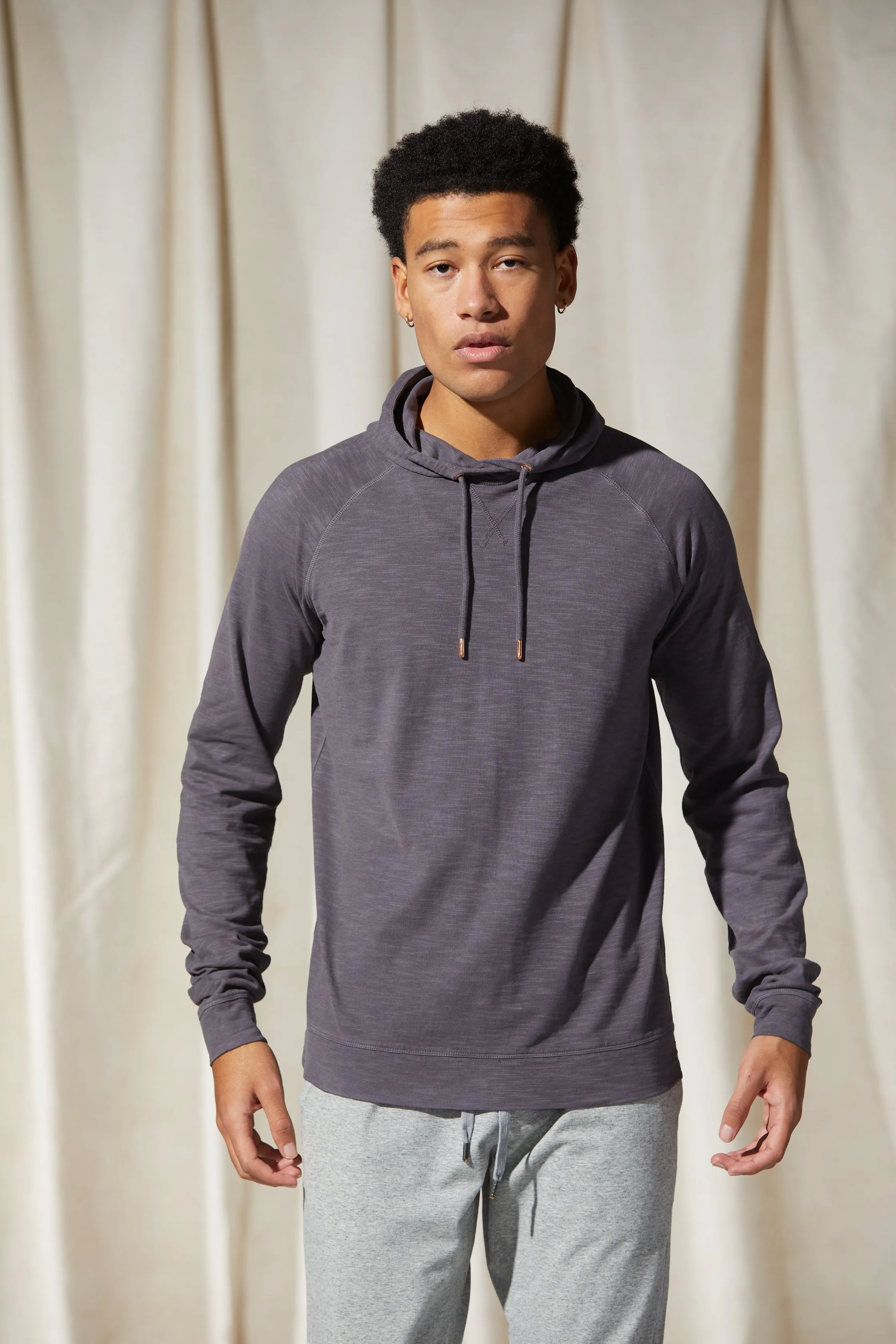 Good Man Brand LS Hoodie Soft Slub - Magnet
