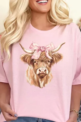 Highland Cow Bows Softstyle Adult T-Shirt