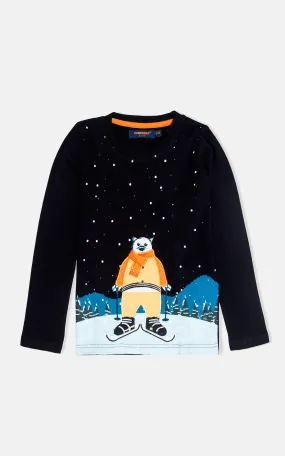 H/S GUTS GRAPHIC TEES - C-GREEN