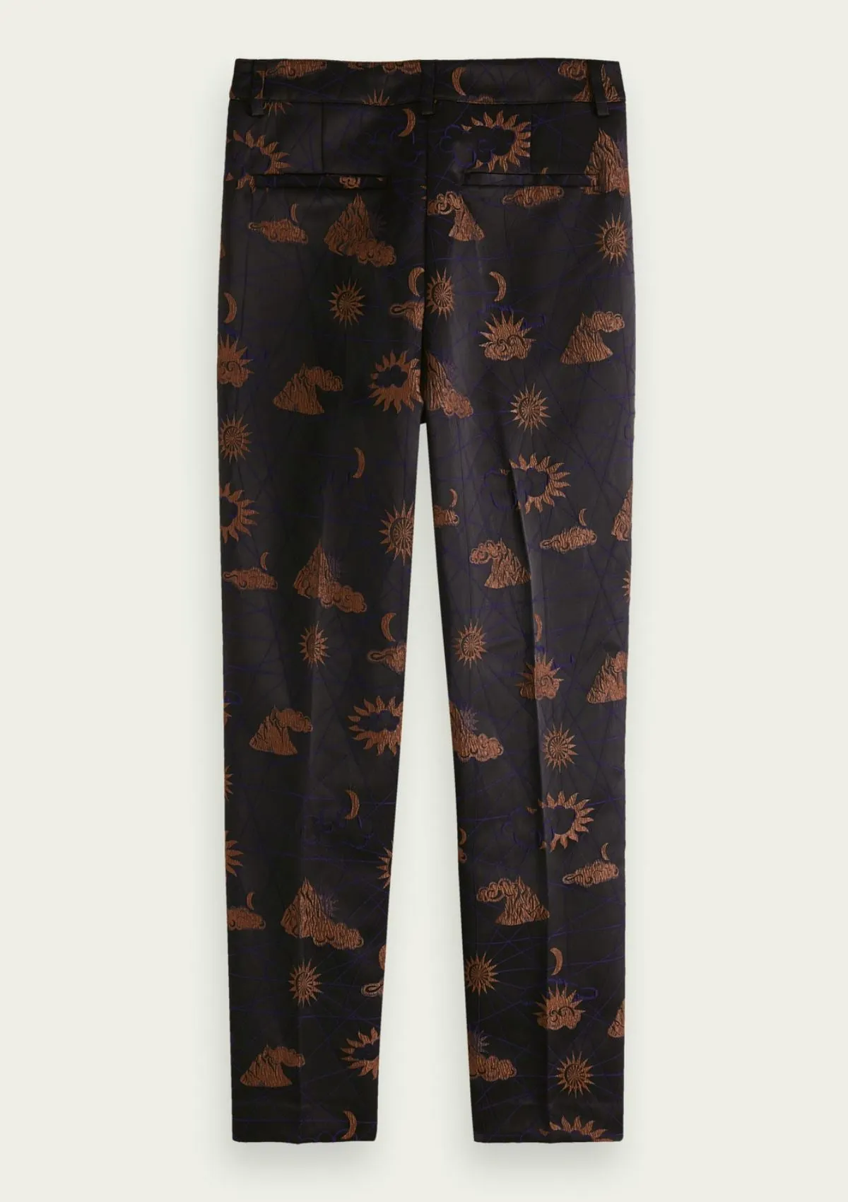 Jacquard Tapered High Rise Trousers | Scotch & Soda