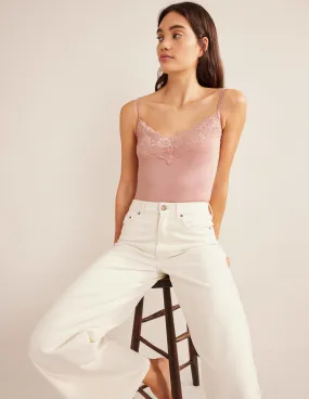 Lace Cami Top-Light Beige