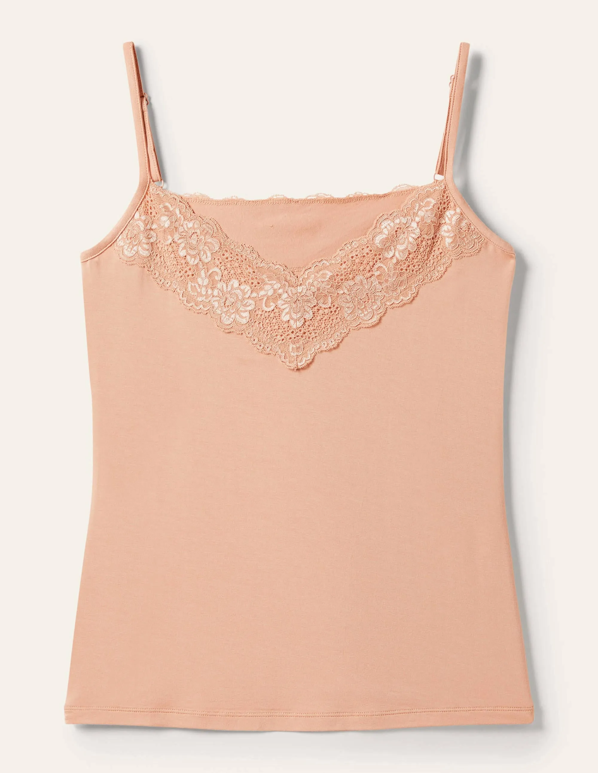 Lace Cami Top-Light Beige