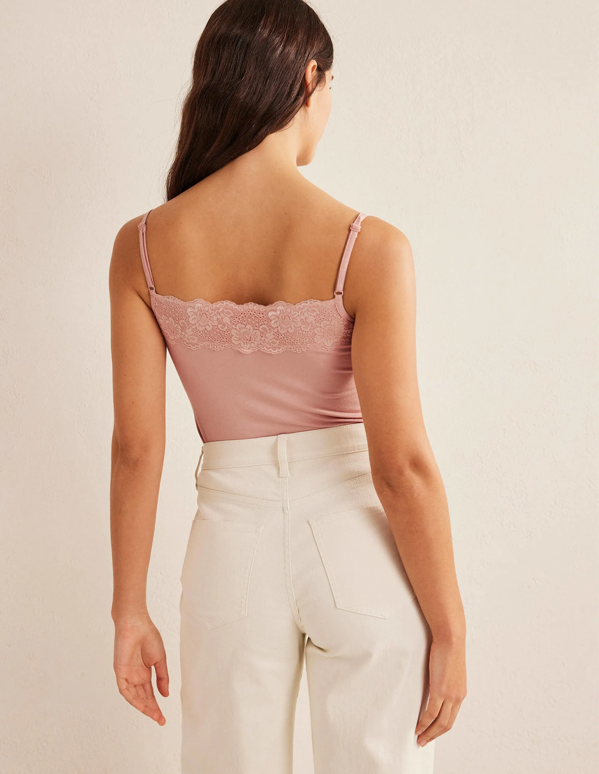 Lace Cami Top-Light Beige