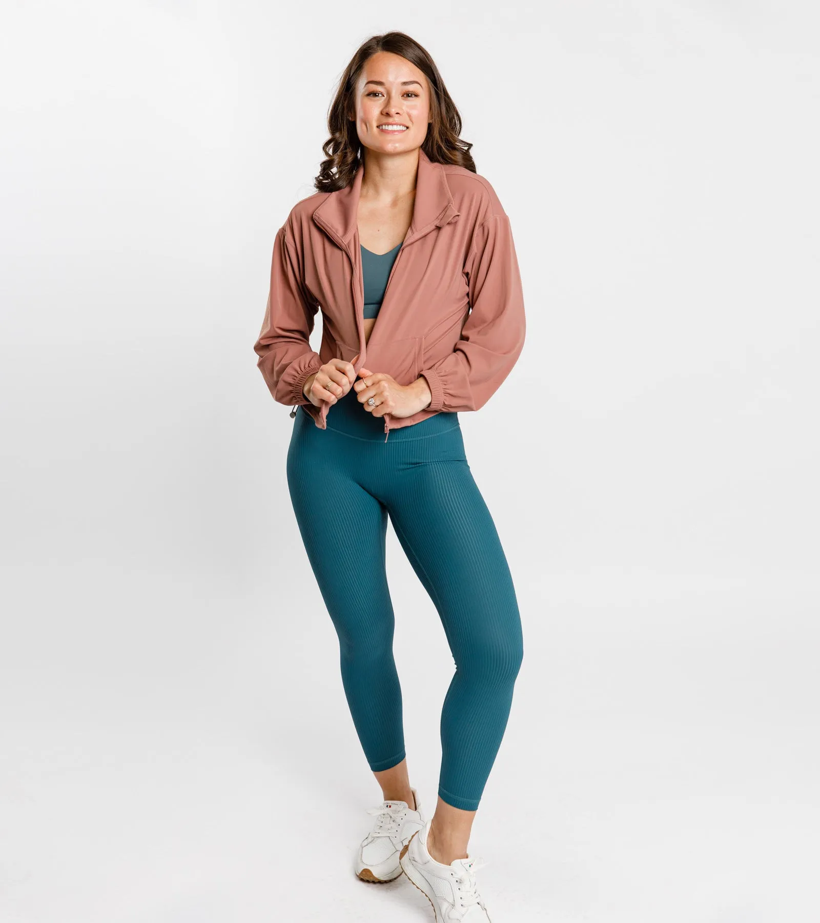 LUNA FULL ZIP JACKET - Mauve