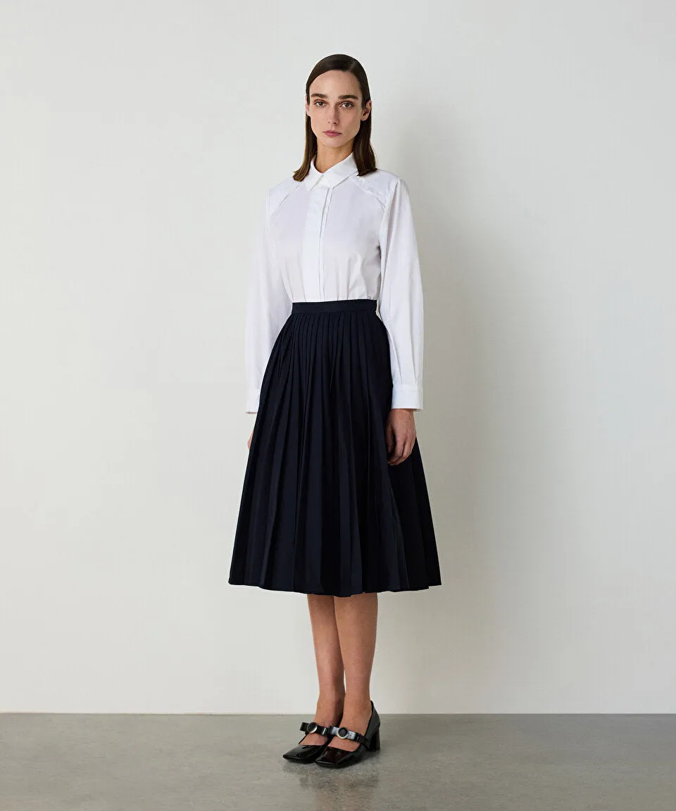 Machka Ribbed Poplin Shirt White