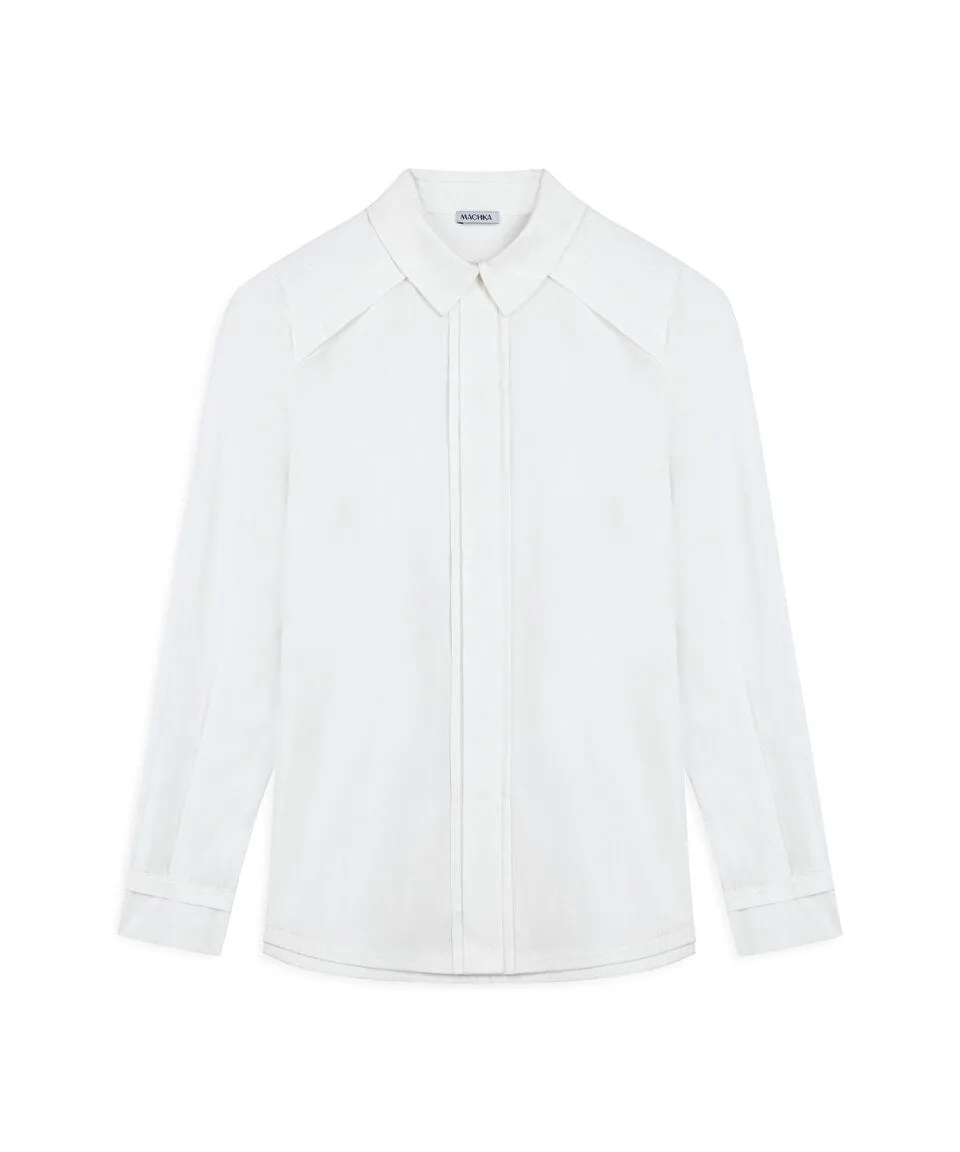 Machka Ribbed Poplin Shirt White