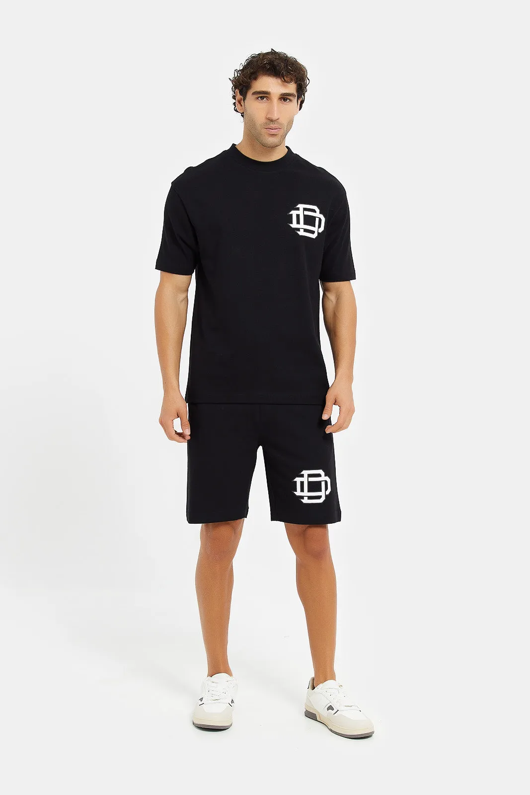 Men Black Logo Lounge T- Shirt
