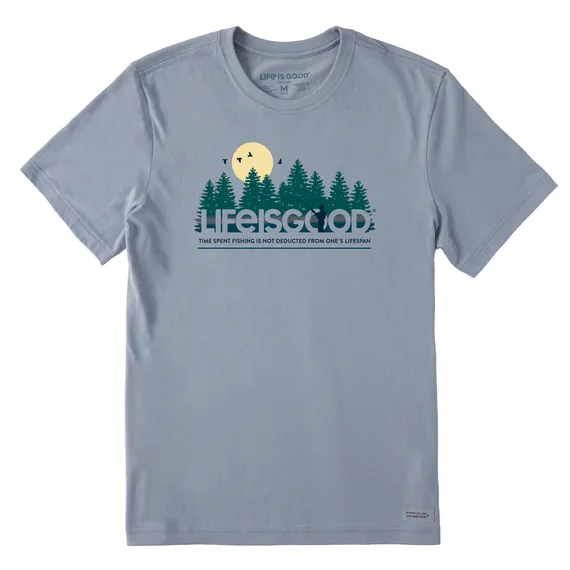 Men's LIG Lifespan Fishing Short-Sleeve Crusher-LITE Tee - Stone Blue