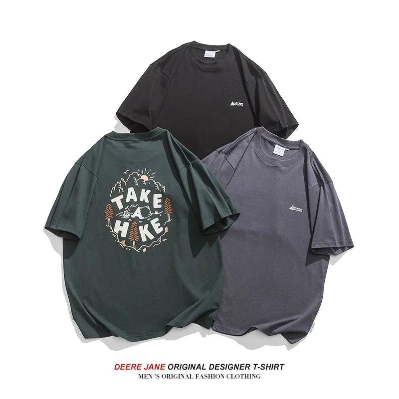 Men's T-Shirts Short-Sleeved T-shirt Men's Summer Versatile Half-Sleeved Loose Casual