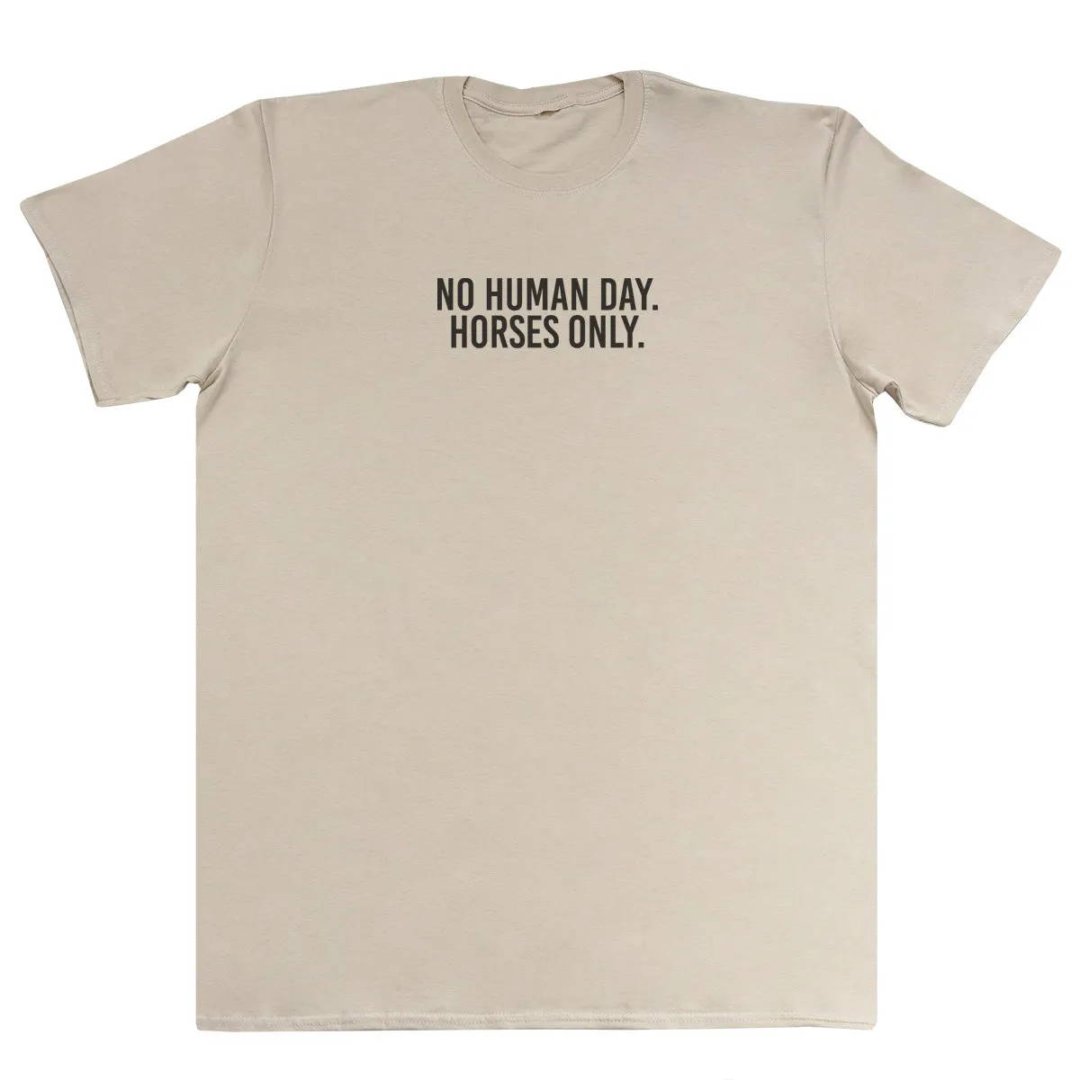 No Human Day. Horses Only - Kids Oversized Comfy T-Shirt