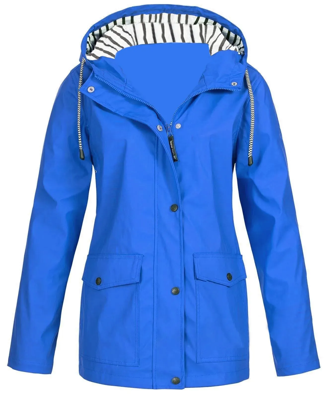 Outdoor Mountaineering Jacket, Solid Color, Simple and Comfortable Drawstring