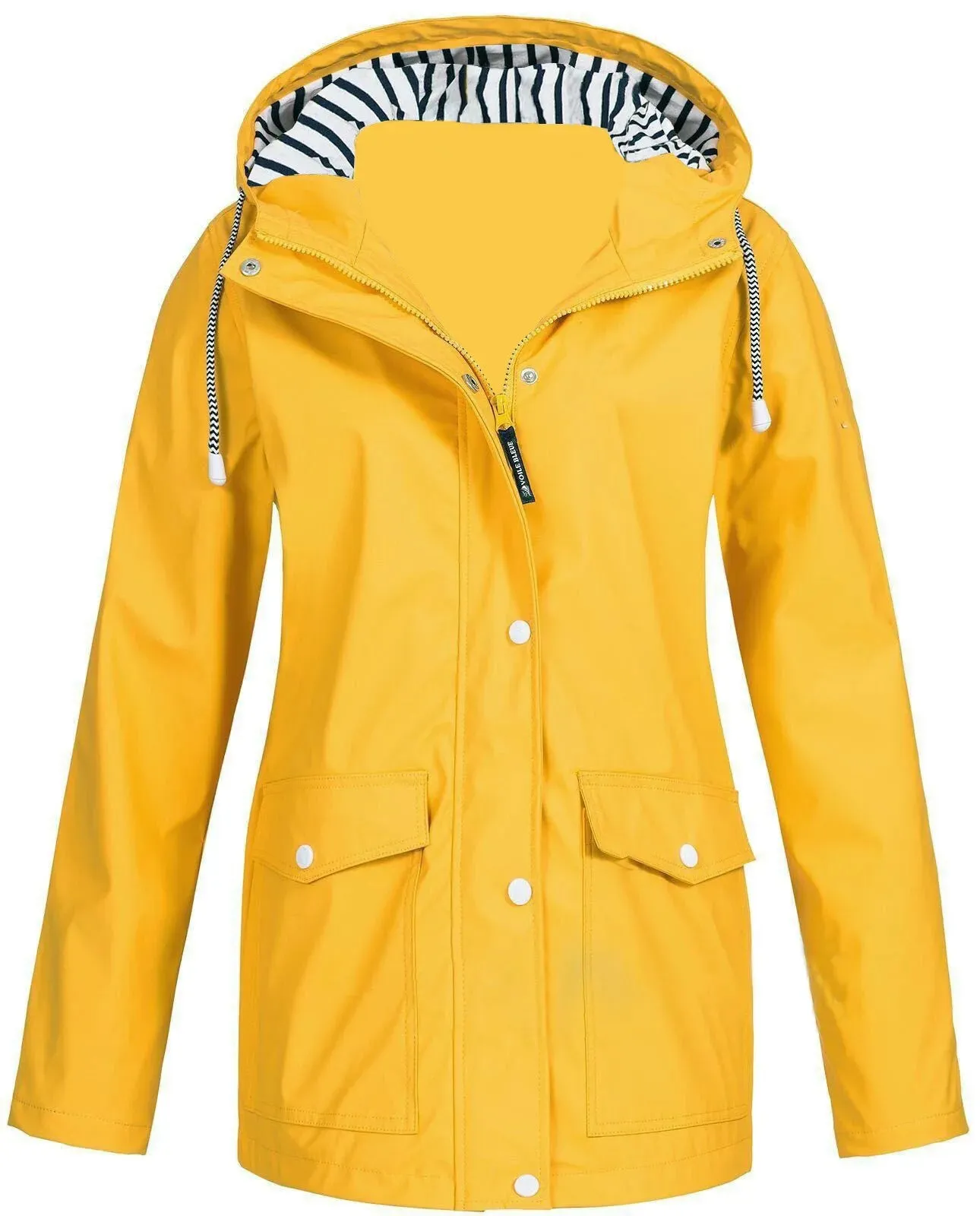 Outdoor Mountaineering Jacket, Solid Color, Simple and Comfortable Drawstring