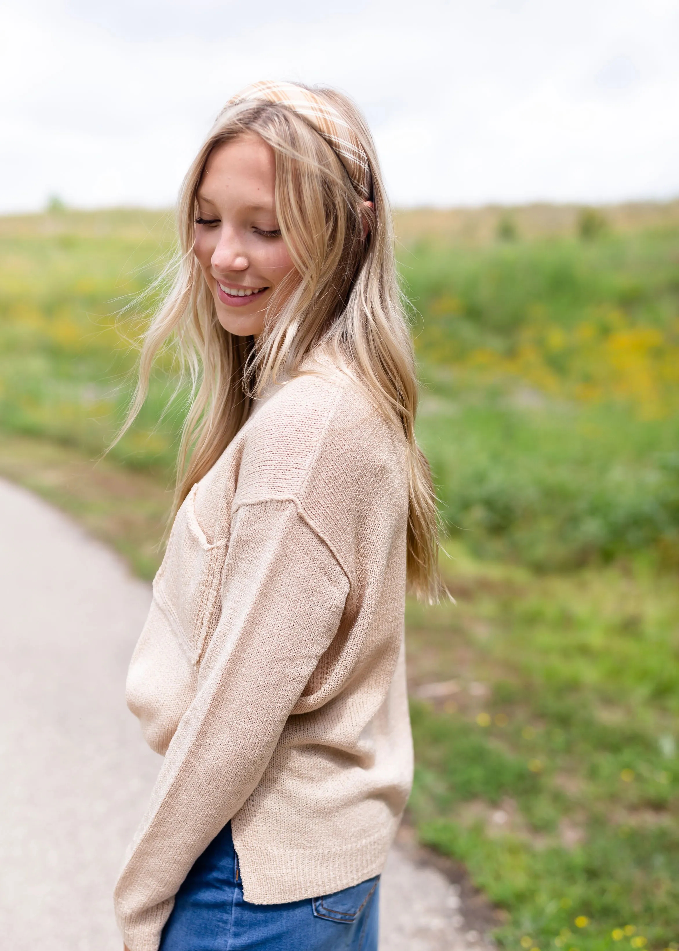 Oversized Acrylic Front Pocket Sweater - FINAL SALE