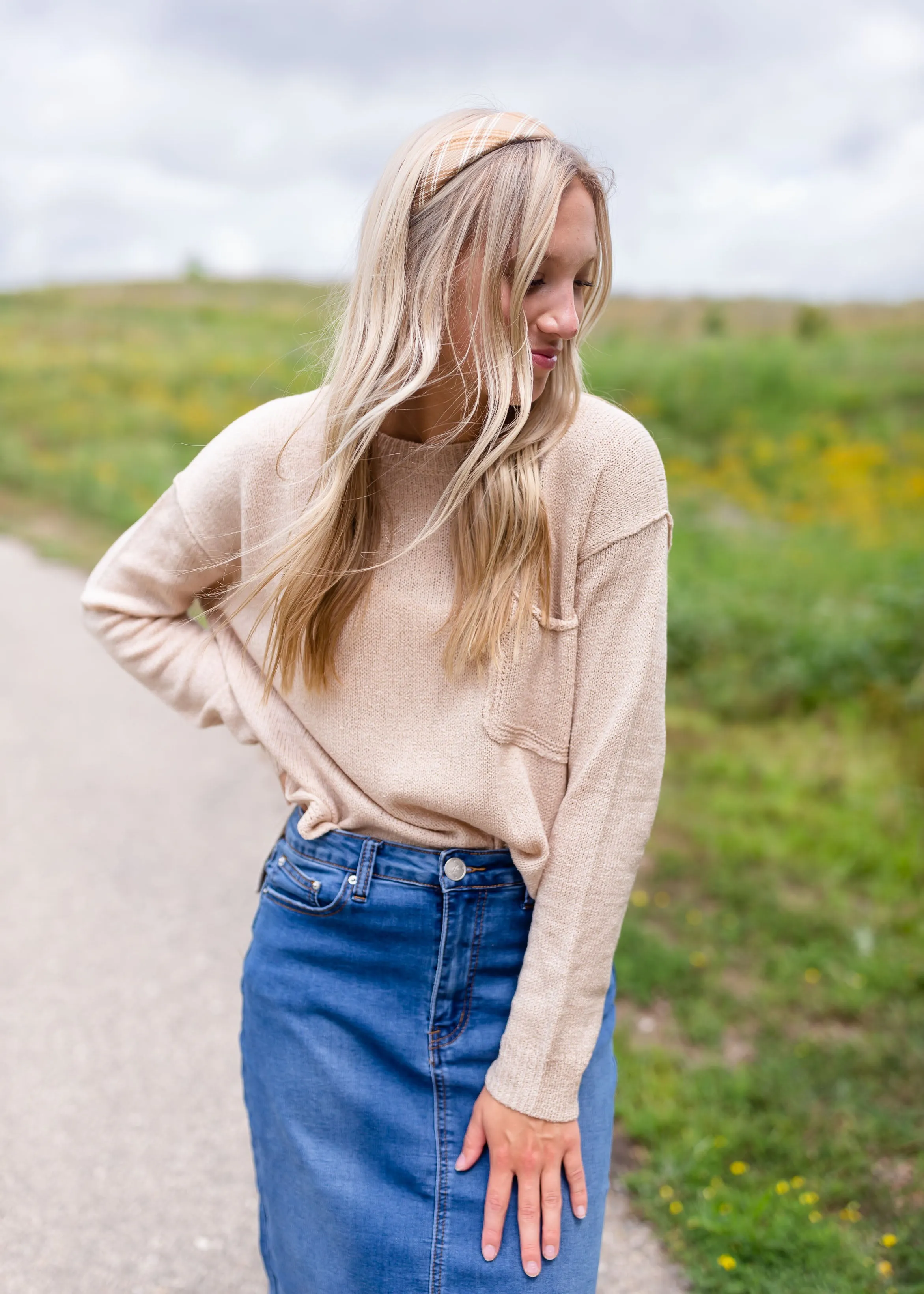 Oversized Acrylic Front Pocket Sweater - FINAL SALE