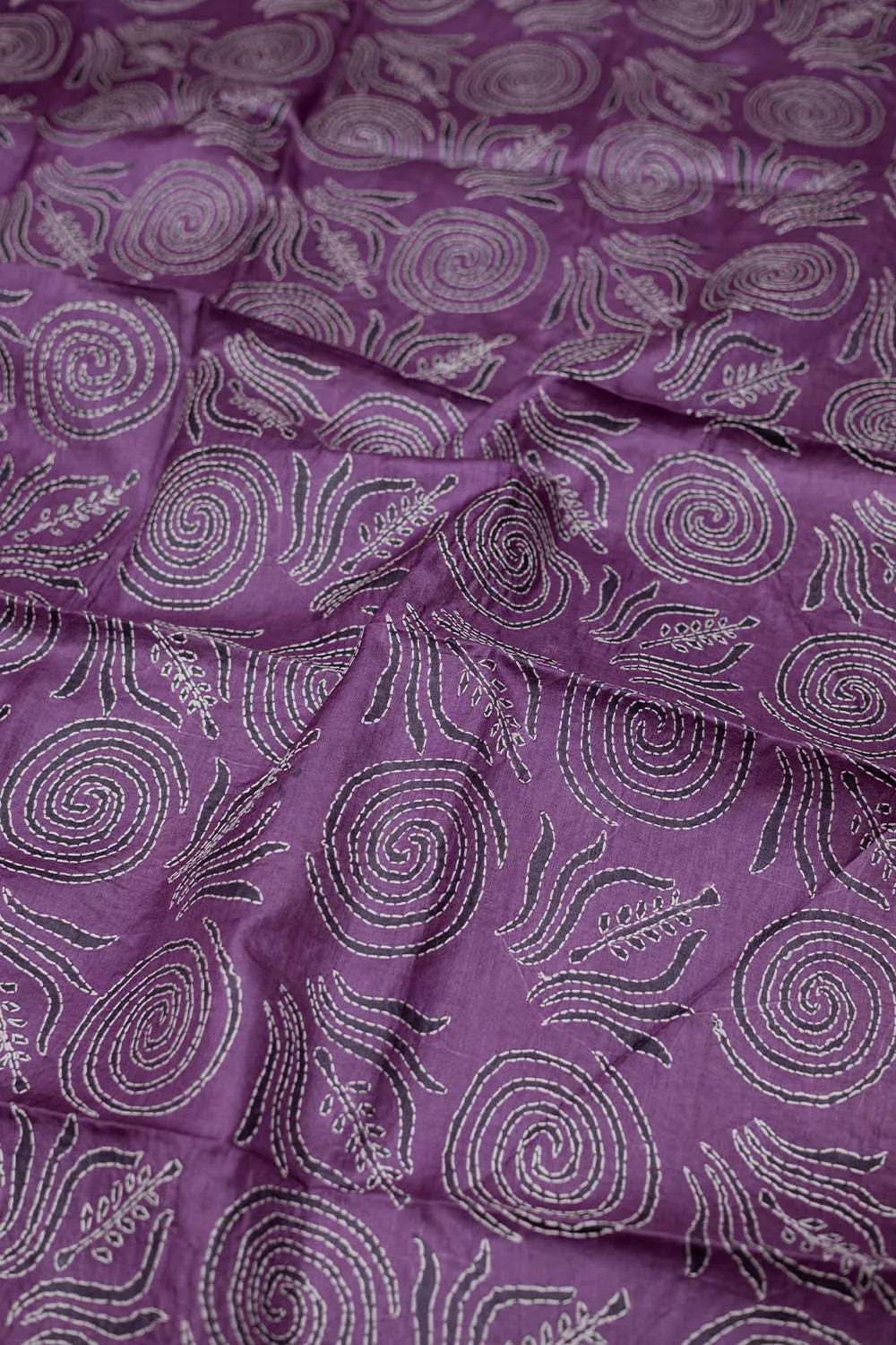 Purple Kantha Silk Blouse