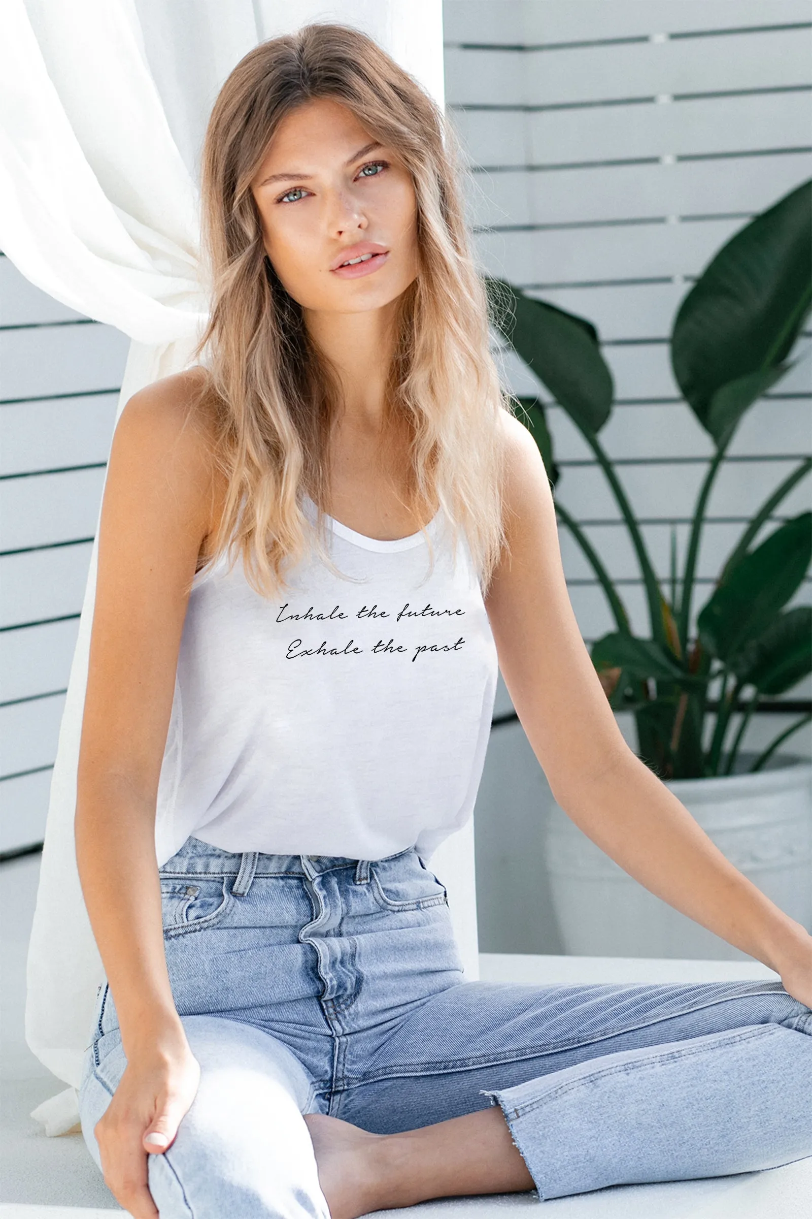 "Inhale, Exhale" Flowy Tank